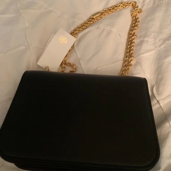 Tory Burch Black Crossbody with Gold Logo - Picture 2 of 5